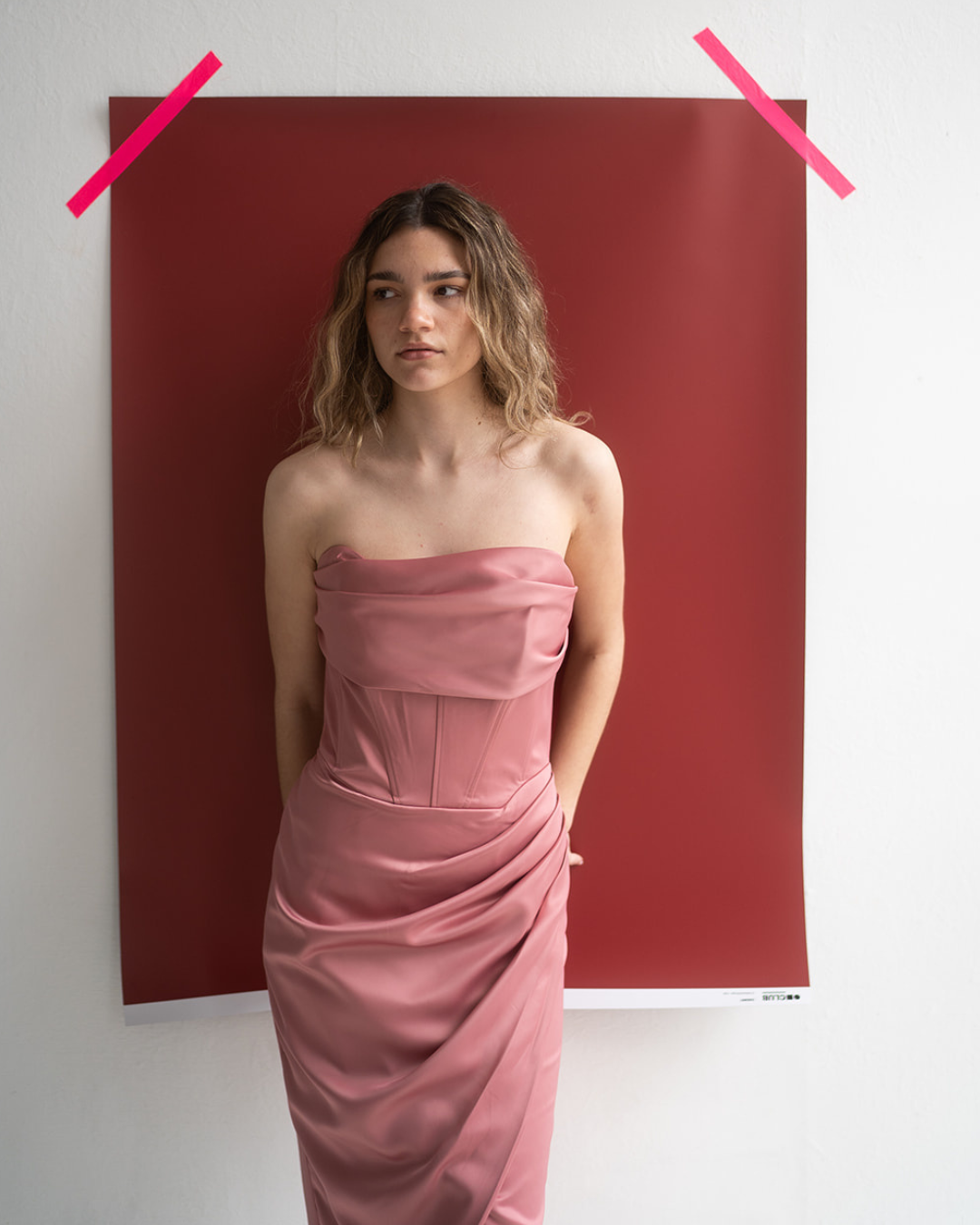 BARDOT Jamila Corset Dress in Dusty Rose