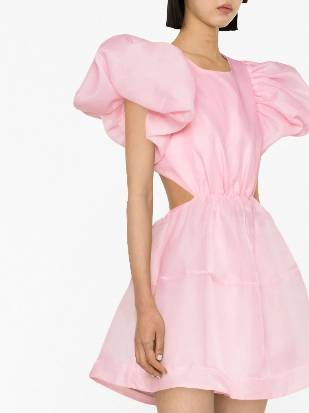 AJE Simplicity ruffle-sleeve organza mini dress