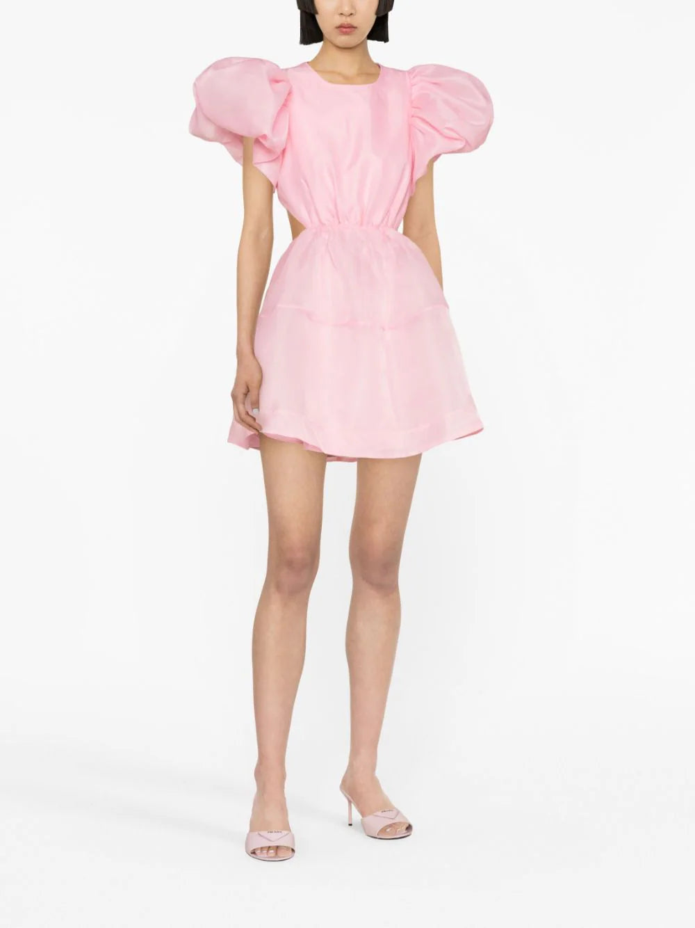 AJE Simplicity ruffle-sleeve organza mini dress