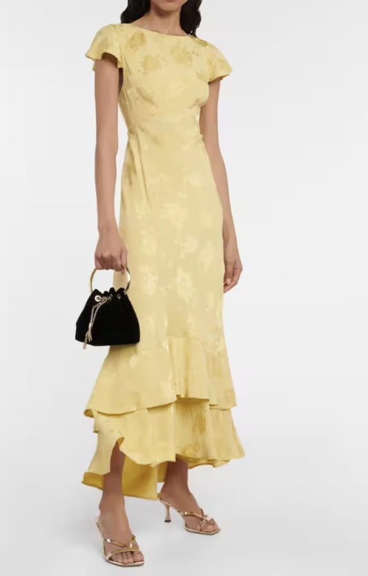 RIXO Yellow Maxi dress