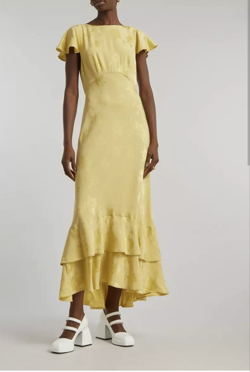 RIXO Yellow Maxi dress