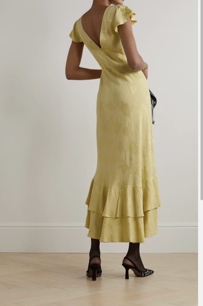 RIXO Yellow Maxi dress