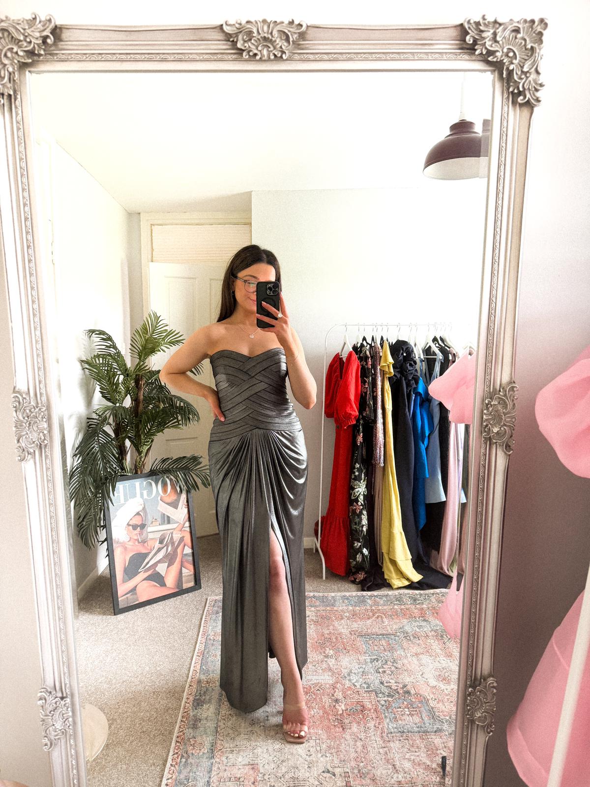 Vintage metallic silver dress