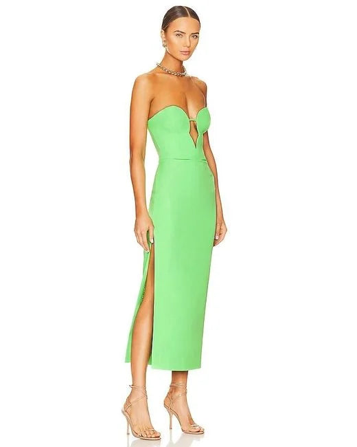 BARDOT Women's Green X Revolve Eleni Midi Dress